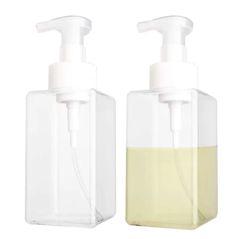 rejomiik - Lot de 2 Distributeurs Mousse 450 ml, Transparent, Réutilisables et Sans BPA
