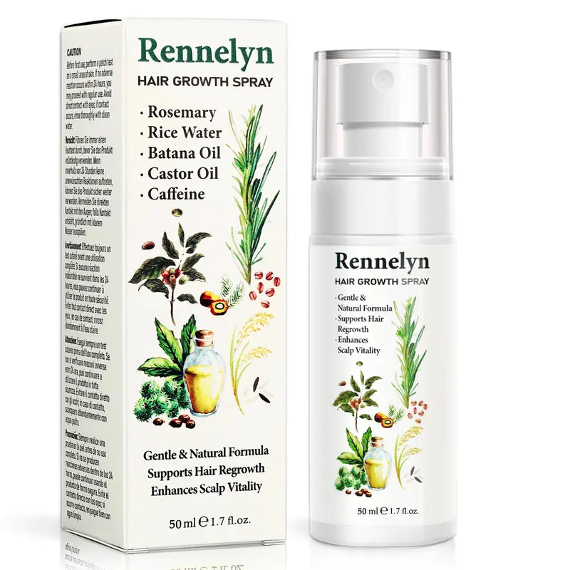 Rennelyn Huile Spray Croissance Cheveux – Romarin, Ricin et Batana – 60 ml