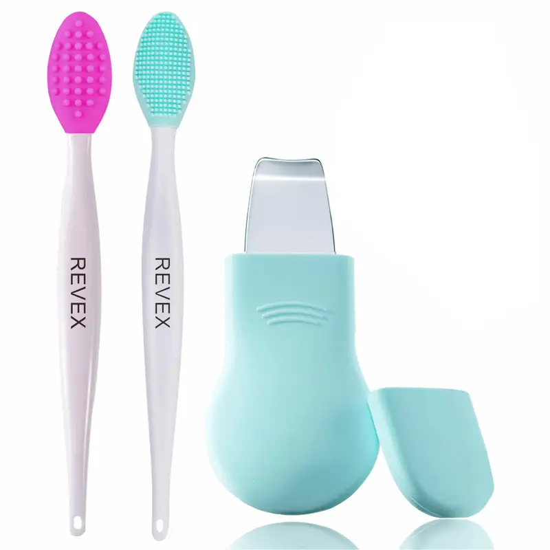 REVEX Ensemble Outil Silicone Nettoyage des Pores – Duo Nez et Visage (2 Pièces)