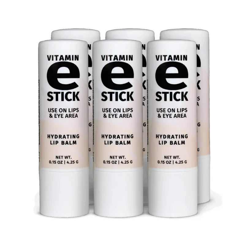 Reviva Labs Vitamin E Stick – Baume Lèvres Hydratant et Soin Contour Des Yeux (Pack de 6)