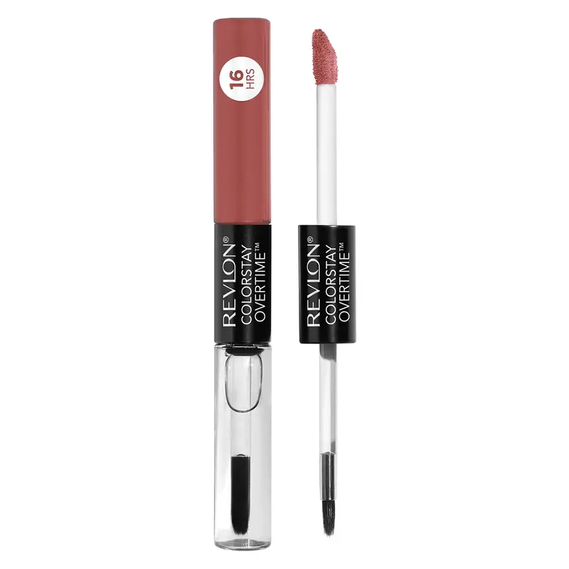 REVLON ColorStay Overtime – Teinte Endless Spice et Gloss Clair, Rouge à Lèvres Double Embout Longue Tenue