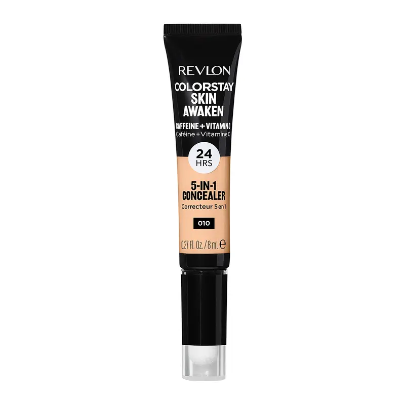 REVLON ColorStay Skin Awaken 5-en-1 Concealer – Couvrance légère, Caféine et Vitamine C – 010 Vanille