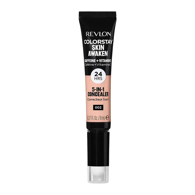Revlon ColorStay Skin Awaken 5-en-1 Correcteur – Léger, longue tenue, caféine et vitamine C – Universel 002 Éclat Lumineux, 0,27 fl oz