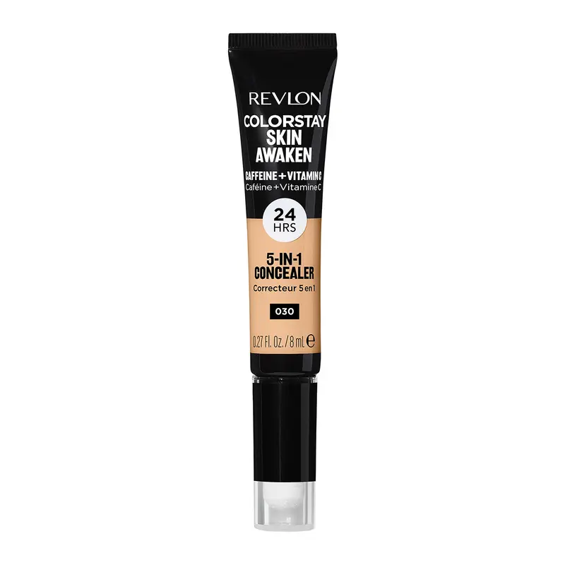REVLON ColorStay Skin Awaken 5-en-1 Correcteur – Léger, Tenue longue, Caféine & Vitamine C, Teinte 030 Lumière Moyen