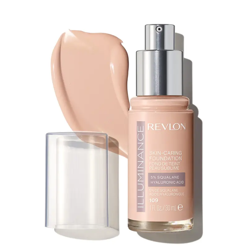 REVLON Illuminance – Fond de Teint Hydratant Soin Peau, Acide Hyaluronique, Teinte 109 Clair Ivoire, 28 teintes, 30 ml