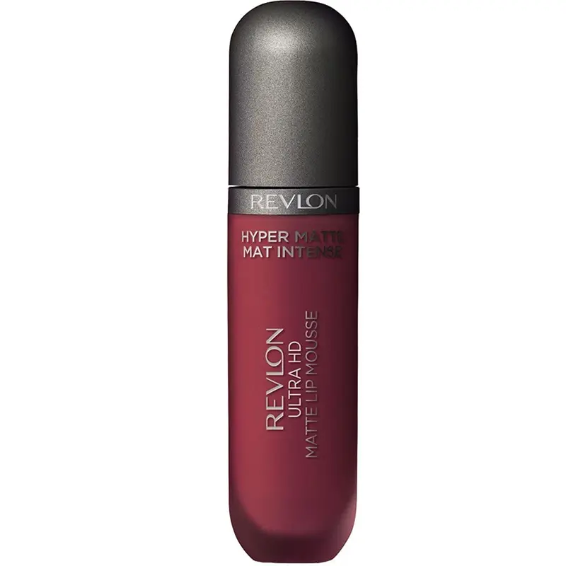 REVLON Mousse à lèvres liquide Ultra HD Mat – Rouge Corail 815 Red Hot, longue tenue