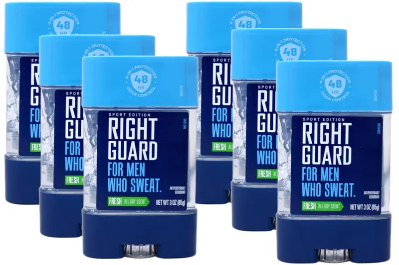 Right Guard Sport Edition Antiperspirant et Déodorant Gel Clair – Frais, Pack de 6 × 3 oz