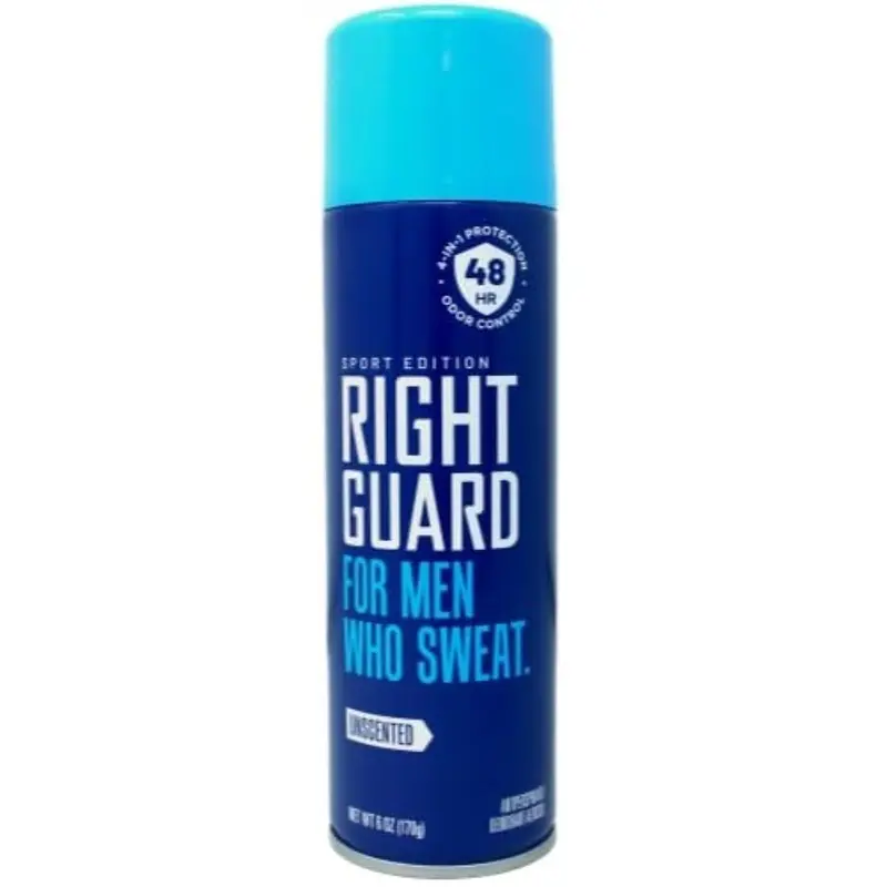 Right Guard Sport Sans Parfum Aérosol Antitranspirant 6 oz — Lot de 3