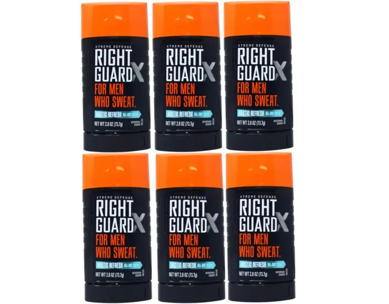 Right Guard Xtreme Defense Déodorant Invisible – Arctique Fraîcheur, Pack de 6
