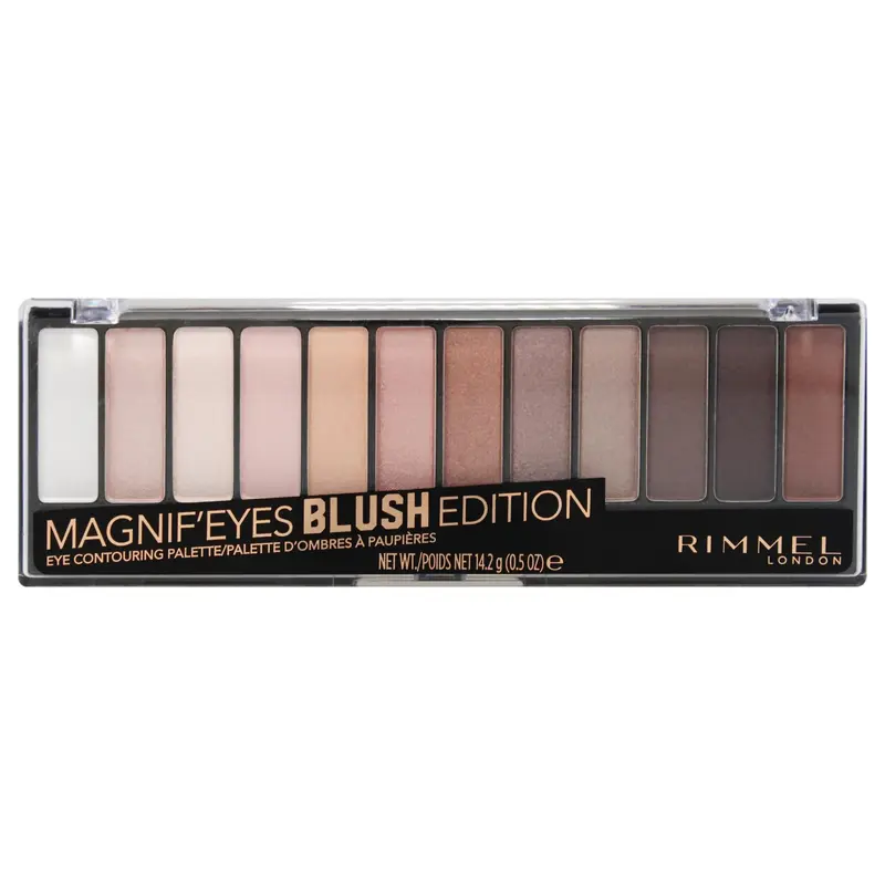 Rimmel Magnif’Eyes Palette – 12 Ombres Blendables, Polyvalente – 002 Blush, 0,5 oz