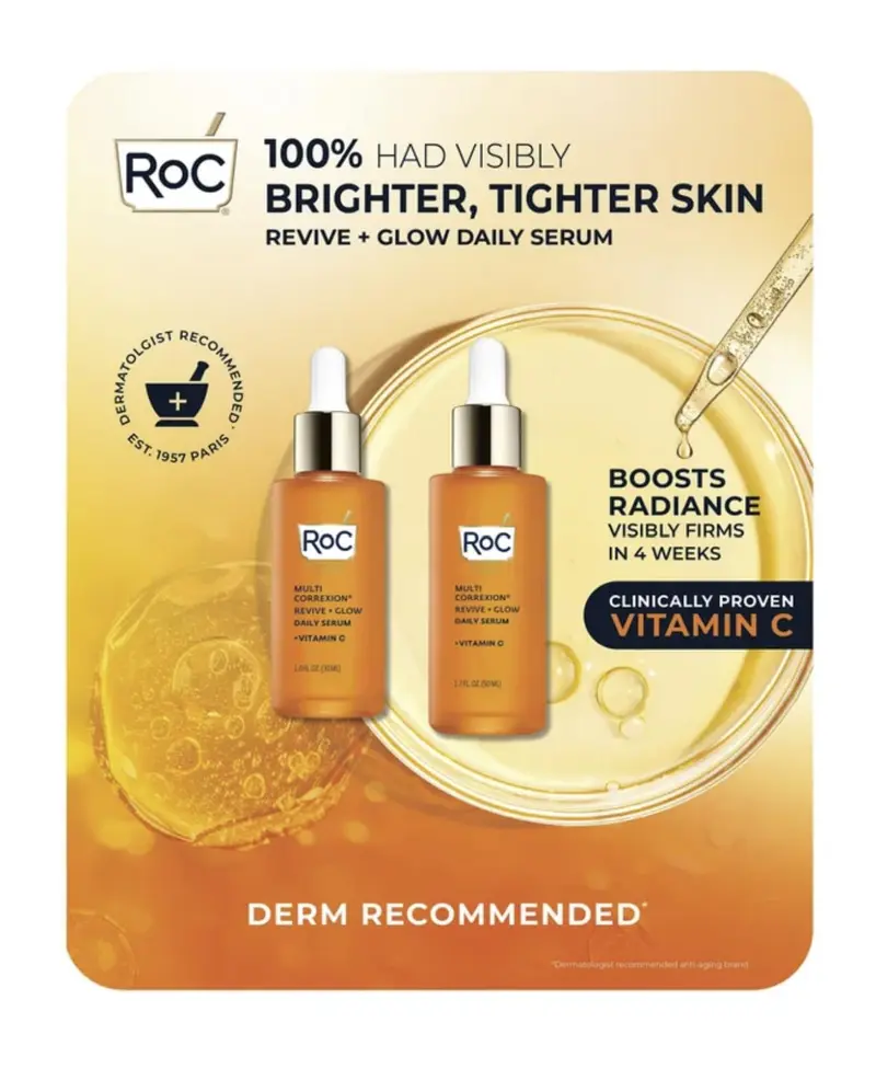 RoC Multi Correxion Revive et Glow – Duo Sérums Vitamin C (30 ml + 50 ml) | 2,7 oz au total
