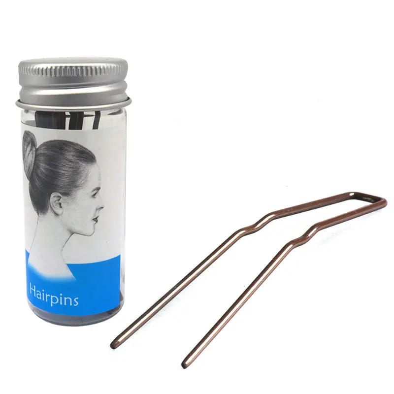 ROCST Épingles Cheveux en U – Chignon Ballet Professionnel Noir, 3 pouces, Lot de 12