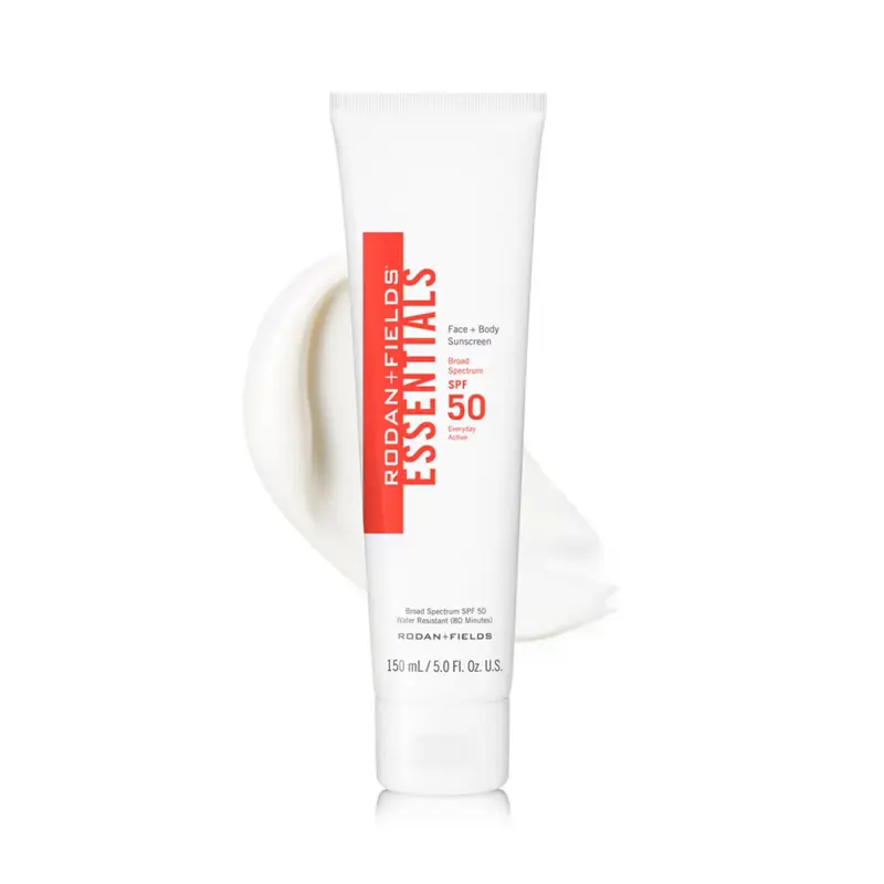 Rodan + Fields Essentials Écran Solaire Visage + Corps SPF 50 | Hydratant Léger 150 mL | Résistant à l'eau et à la transpiration