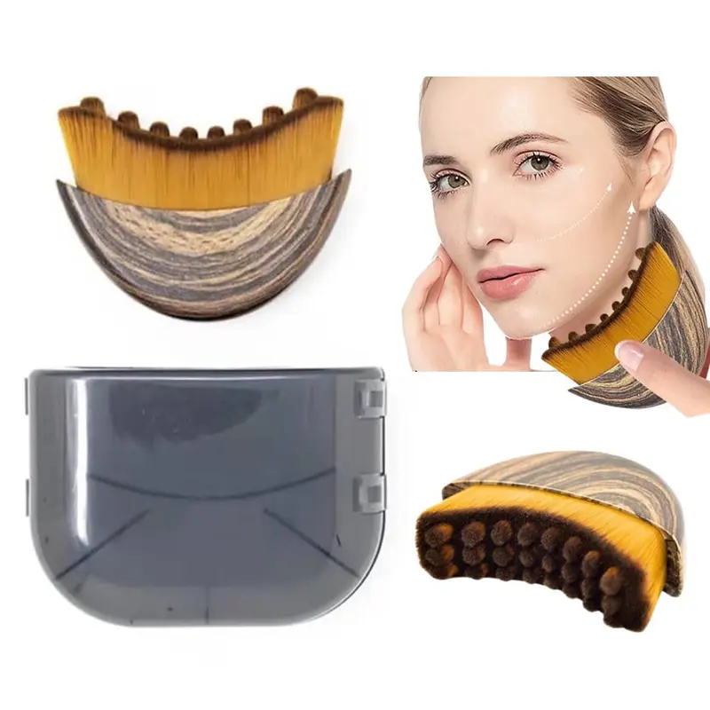 ROKATY Brosse Contour lymphatique pour Visage – Sculpture, Détox, Éclat et Absorption (1 pièce)