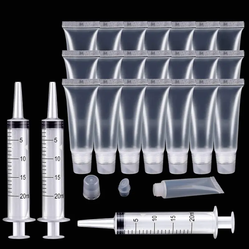 Rolybag – 22 paquets de tubes à brillants à lèvres vides 10 ml, contenants souples réutilisables