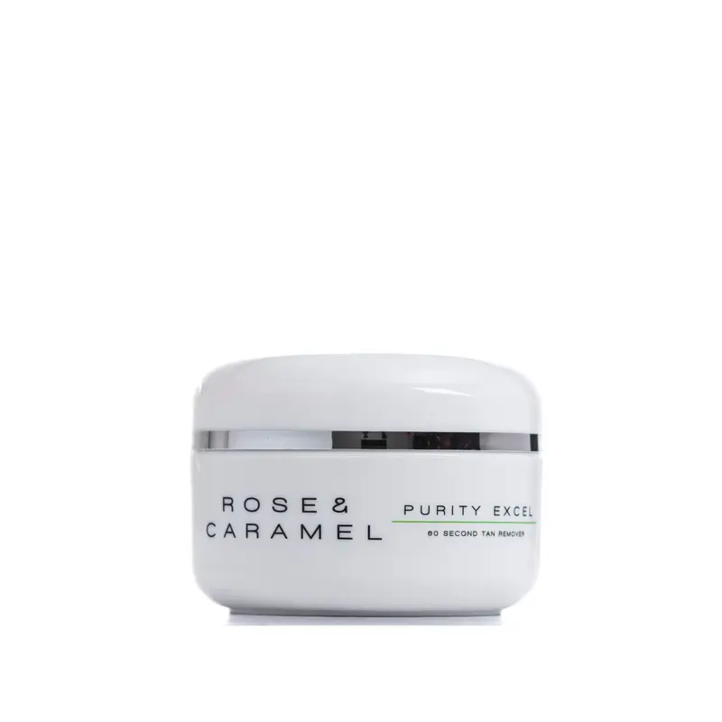 Rose & Caramel Purite Excel – Gommage express auto-bronzant 60 secondes, 200 ml