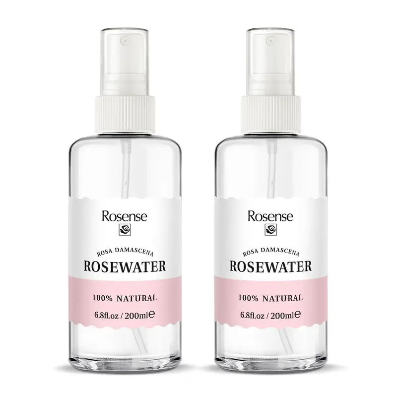 Rosense Eau de Rose Tonique Hydratant – Lot 2 x 200 ml, Pur et Sans Additifs