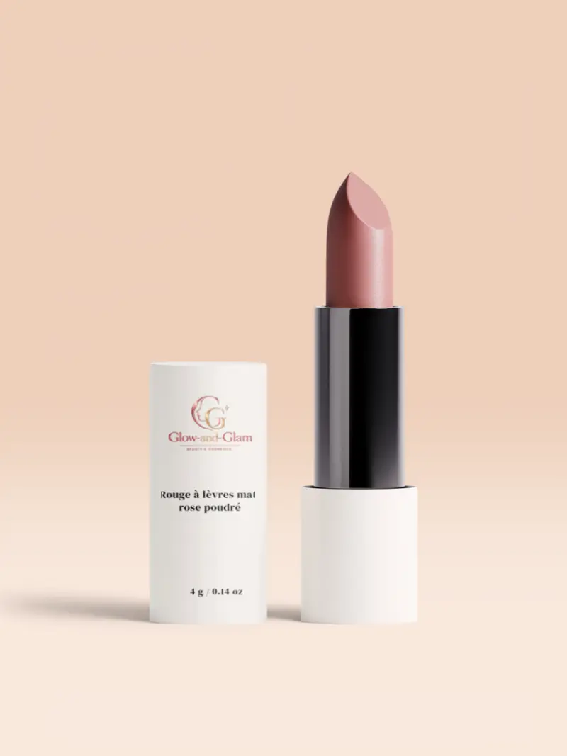 Rouge à Lèvres Mat rose poudré vegan longue tenue