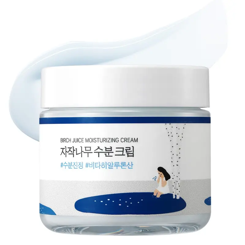 ROUND LAB Birch Juice Crème Hydratante – Hydratation 48h pour peau sensible et sujette à l'acné