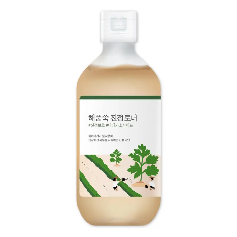 ROUND LAB Tonique apaisant au Mugwort – 300 ml, Madecassoside, hydratant type eau