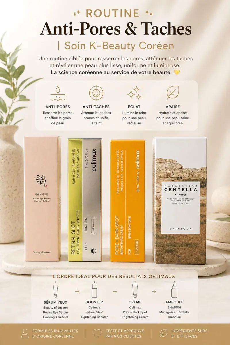 Routine Anti-Pores & Taches | Soin K-Beauty Coréen