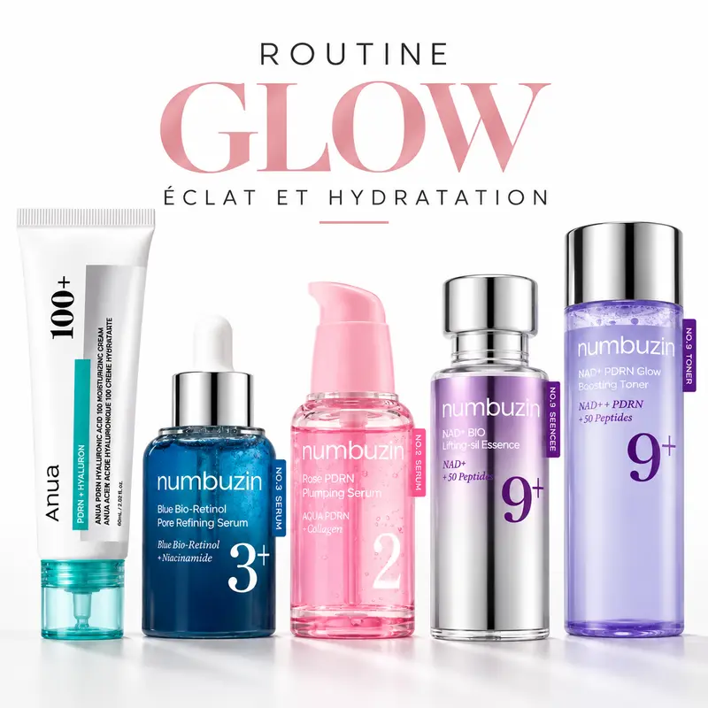 Routine Peau Glowy | Éclat & Hydratation K-Beauty Coréen