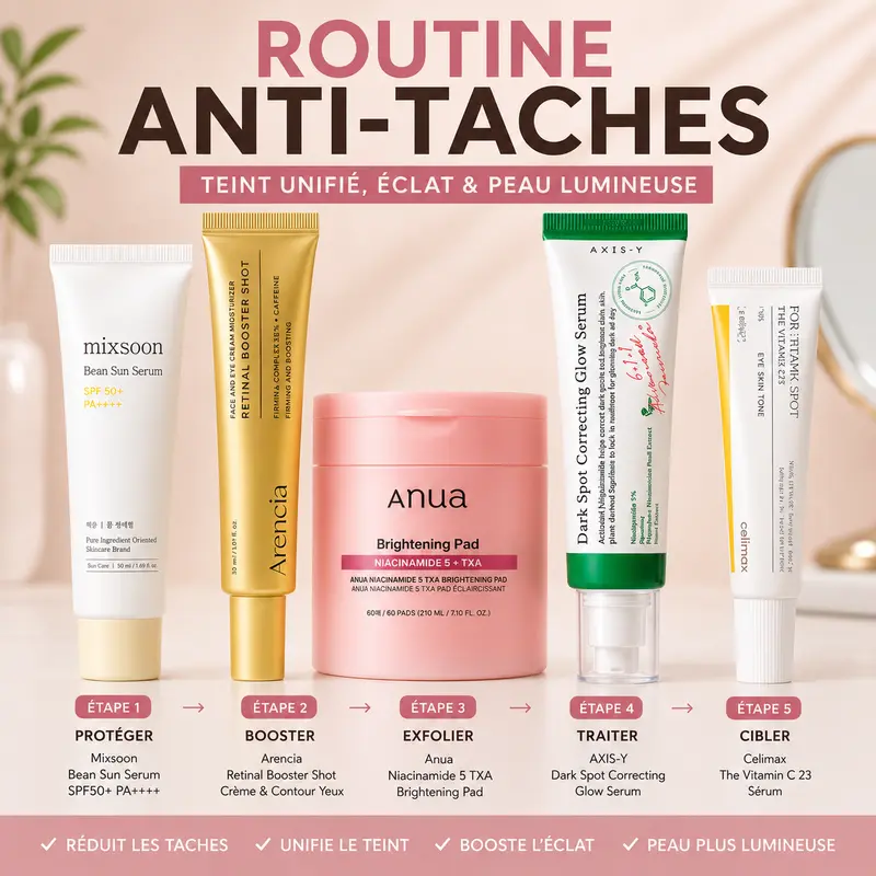Routine pour cibler les taches brunes