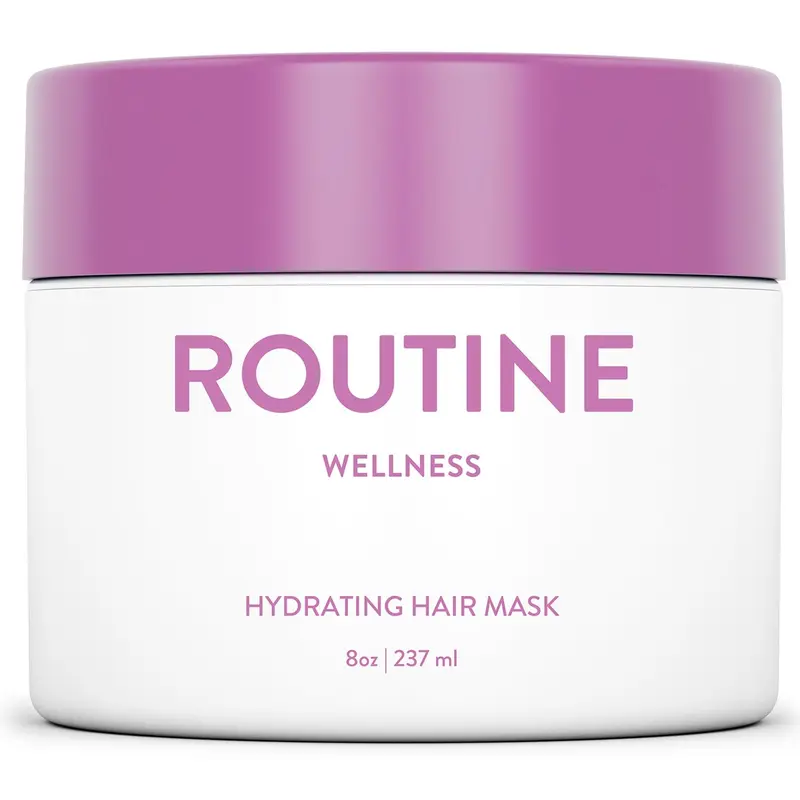 Routine Wellness Masque Cheveux Profond – Hydratation, Renforcement et Volume (Rose Musquée, 8oz)