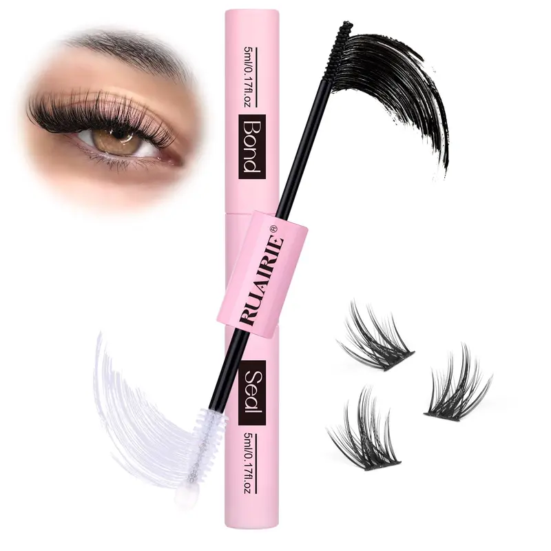 Ruairie Bond et Seal – Colle 2 en 1 pour cils en clusters, formule douce et étanche