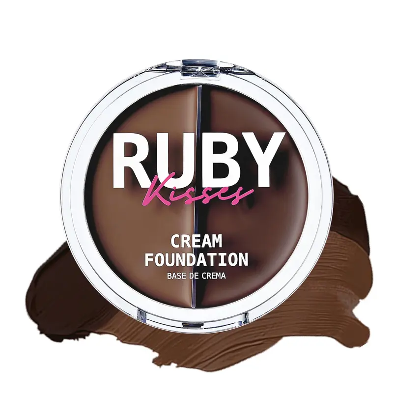 Ruby Kisses 3D Face Creator – Fond de Teint-Créme et Correcteur, 12h, Couverture Moyenne à Pleine, Non Gras (Niveau 16)