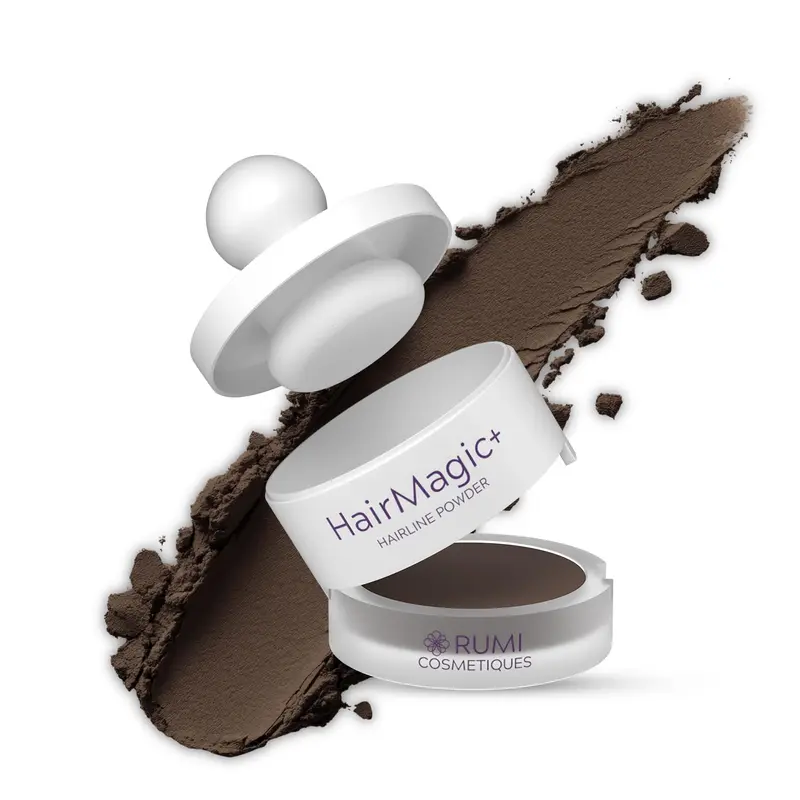 Rumi Cosmetiques HairMagic+ – Correction des racines pour femmes mûres – couverture instantanée et fini naturel (Brun Foncé)