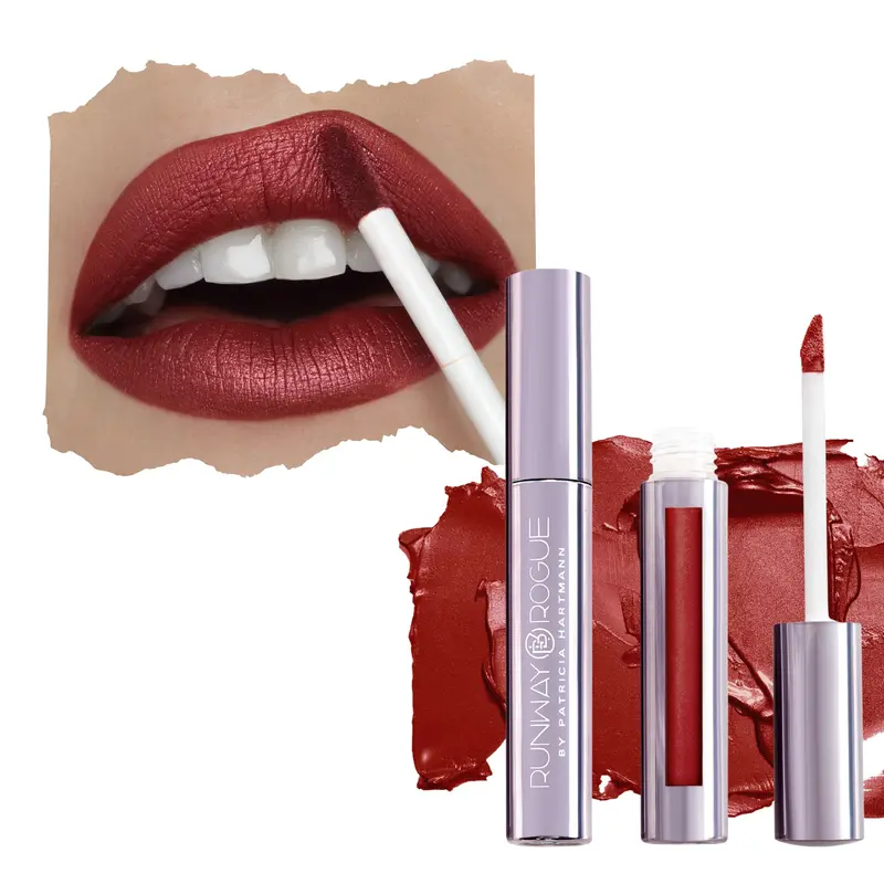 Runway Rogue Pearl Glam Rouge Liquide Longue Tenue Showtime – Fini Métallique Scintillant