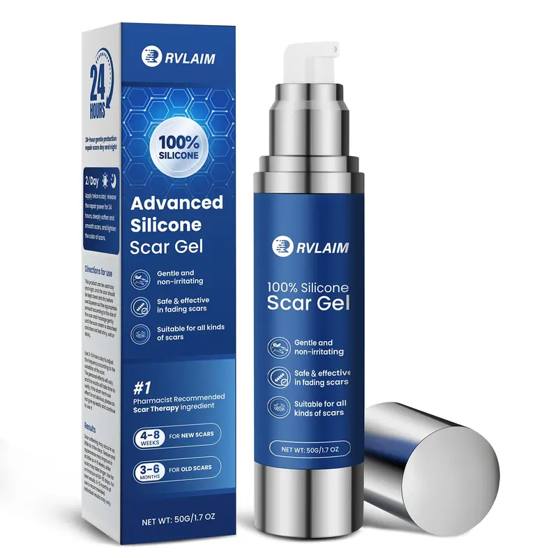 Rvlaim Gel Scar Silicium 100% – Soin Avancé pour Cicatrices et Vergetures (50 ml)