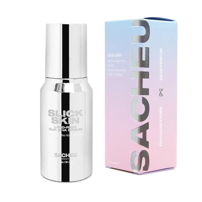 Sacheu Slick Skin Huile Gua Sha — Hydratante au Squalane, Vegan et Sans Parfum, 30 ml
