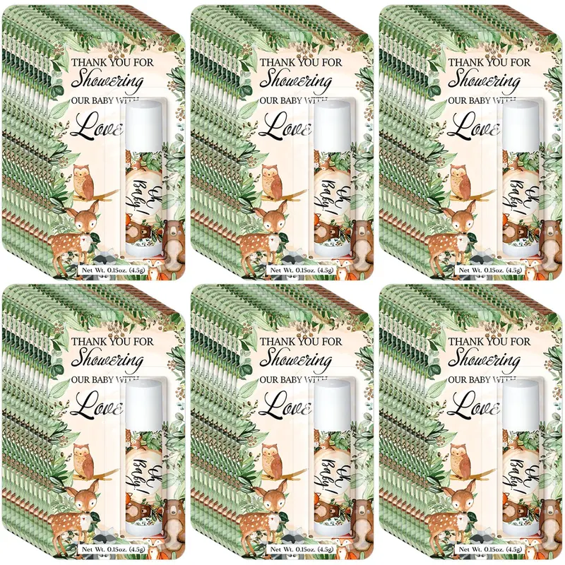 Sacubee – Lot de 30 Baumes Lèvres Bois pour Jeux Baby Shower et Cadeaux