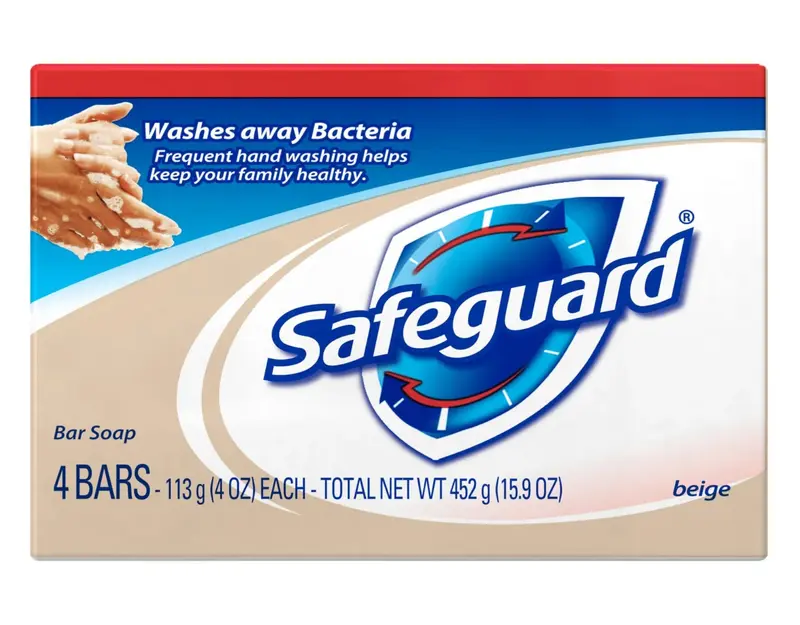 Safeguard Savon en Barre Antibactérien – Lot de 4 Barres