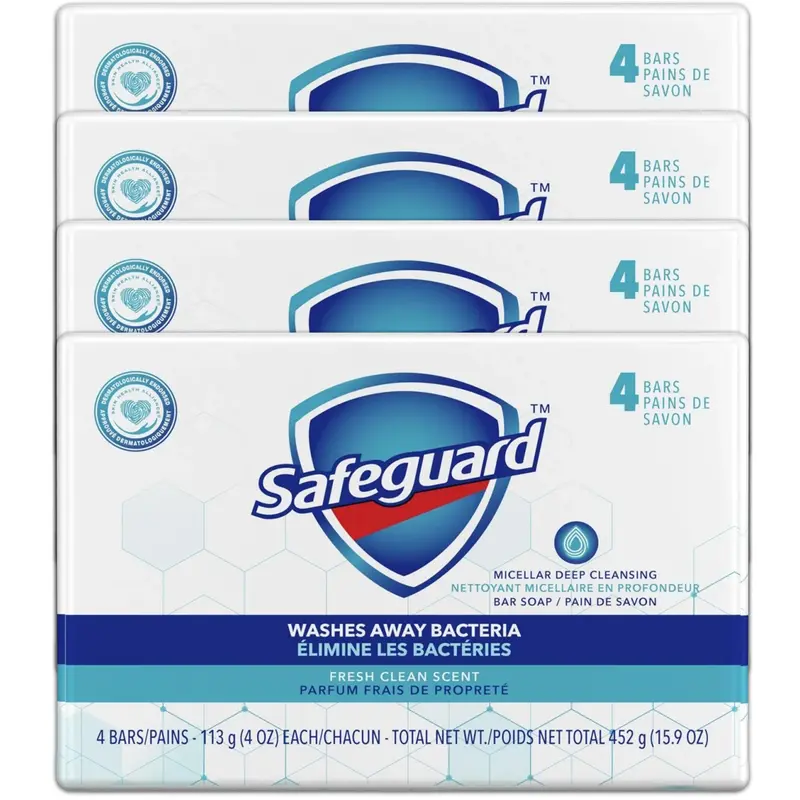 Safeguard Savon en barre micellaire – 16 barres, nettoyage doux et parfum frais