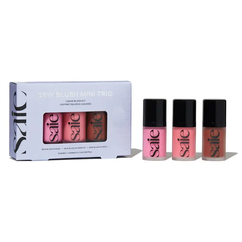 Saie Dew Liquid Blush Trio — Trio de blush crème hydratant en stick (Baby, Sweetie, Spicy)