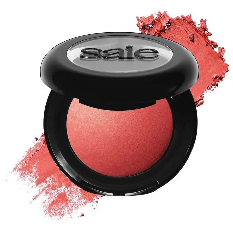 Saie SuperSuede Baked Blush – Fard à joues en poudre baked sans talc, hydratant et diffusion naturelle – Stella 0,1 oz
