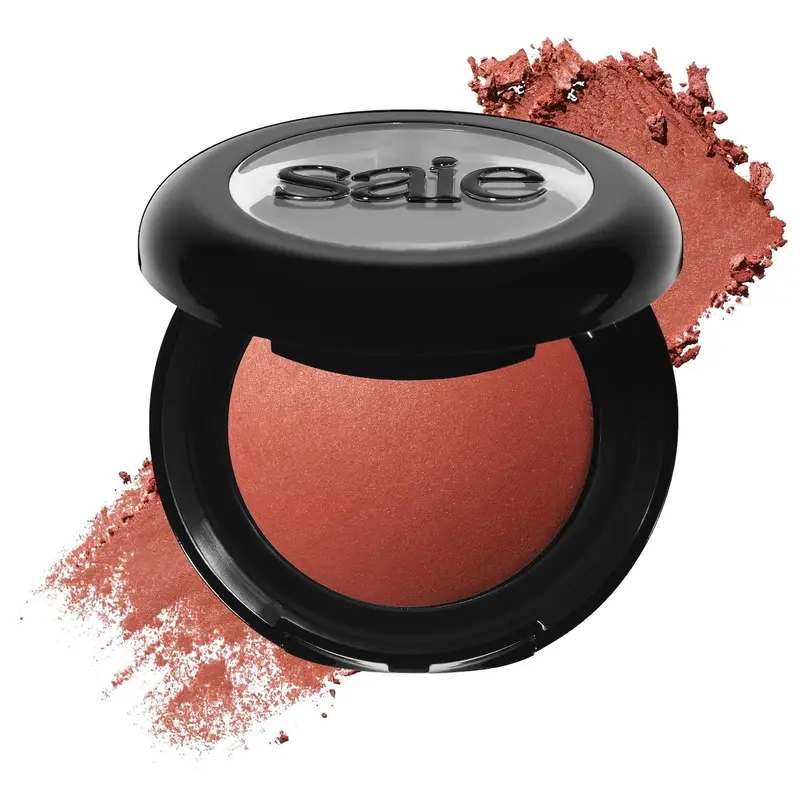 Saie SuperSuede Baked Blush – Fard à Joues Poudre Sans Talc, Hydratant et Lumineux – Teinte Ciao