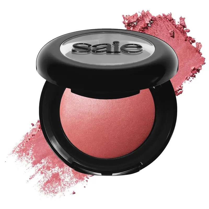 Saie SuperSuede Poudre Cuite – Poudre sans talc hydratante avec acide hyaluronique, fini diffus – Mia 0,1 once