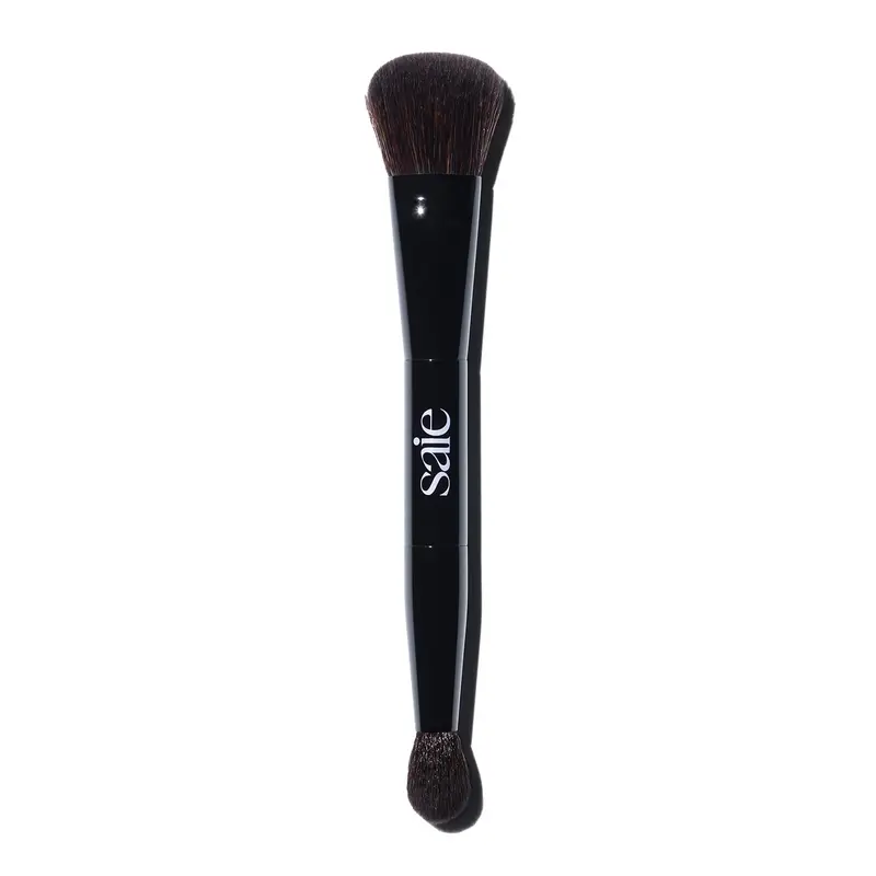Saie The Double Brush – Brosse double-face pour poudre et crème | Application précise et naturelle – Végan