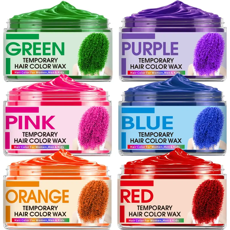 Sakose — Cire Colorante Temporaire pour Cheveux – 6 Couleurs