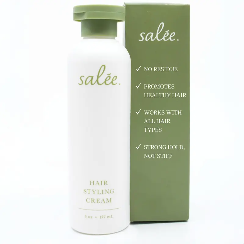SALEE - Crème de styling pour cheveux | Anti-frisottis, lissage et brillance | Pour boucles, ondulations et cheveux lisses | Maintien flexible | 6 oz
