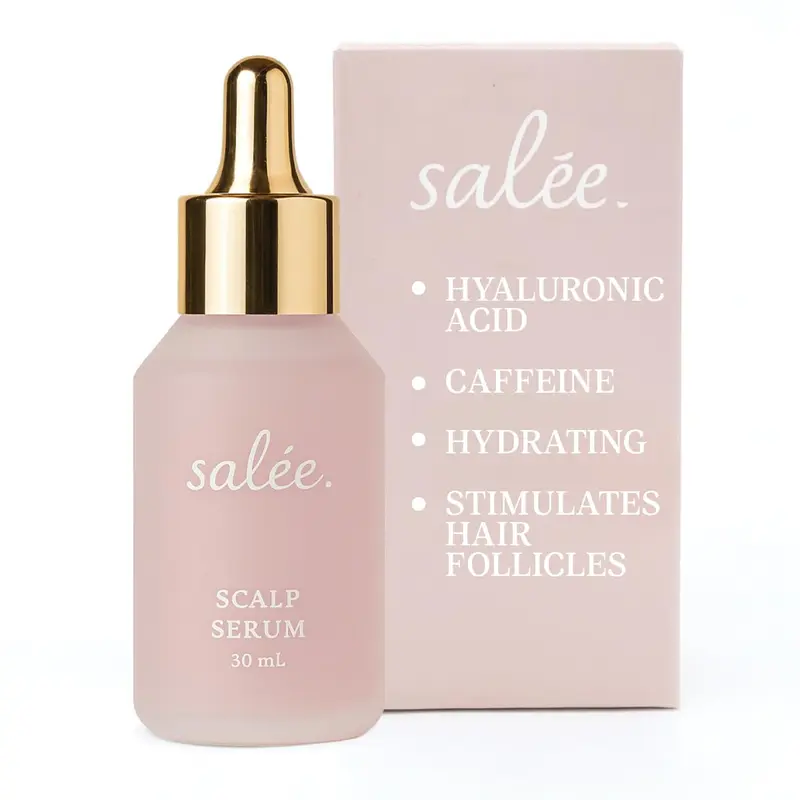 Salee – Sérum cuir chevelu sec à l'acide hyaluronique, caféine, peptides de cuivre et biotine | Nourrissant et hydratant | Pour cheveux fins, réduire la casse, hydrater, stimuler