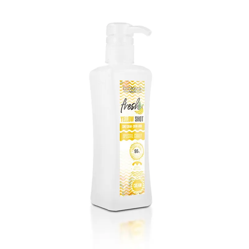SALERM Crème Activateur de Boucles Jaune Dose — Biokera Fresh, 300 ml — Boucles Définies et Hydratation Profonde — Sans sulfates et sans parabènes