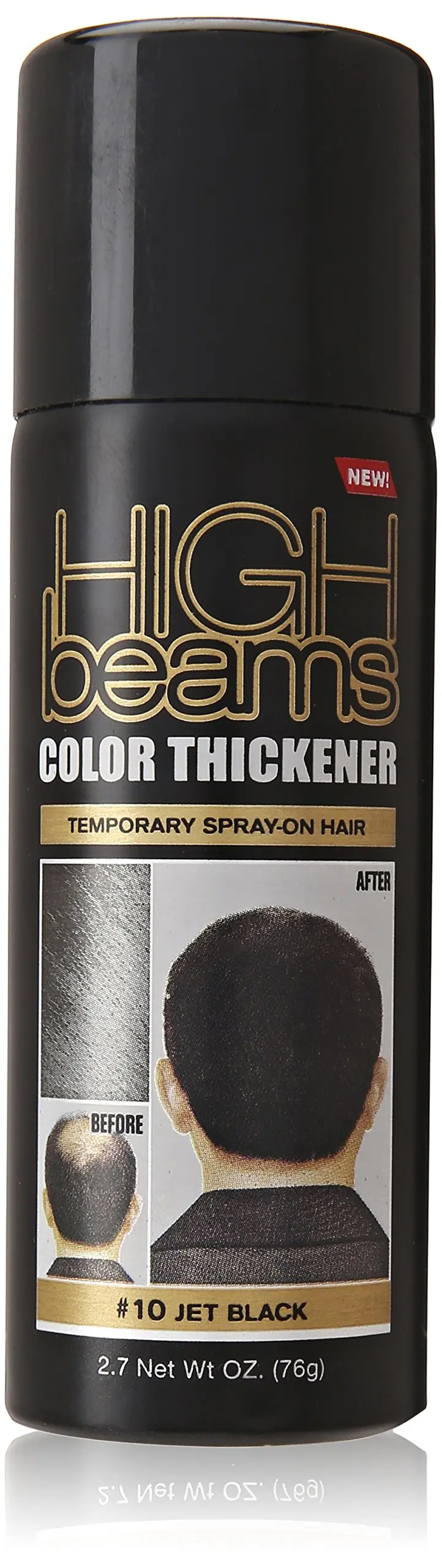 Salon Grafix High Beams Color Thickener en spray – Noir jet, 2,7 oz – Cheveux unisexes