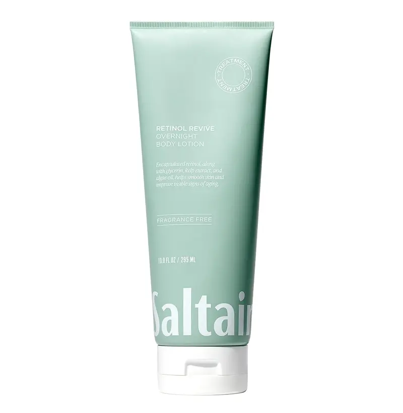 Saltair Lotion Nuit Revive au Rétinol – Action double pour peau plus lisse et ferme – Hydratante avec algues, allantoïne et glycérine – Flacon pompe 384 ml