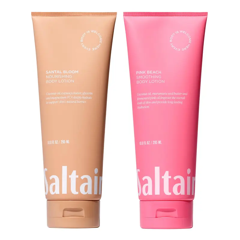 Saltair Lotion pour le corps – Pack 2x10oz, Hydratation Intense et Parfums Signature Pink Beach & Santal Bloom