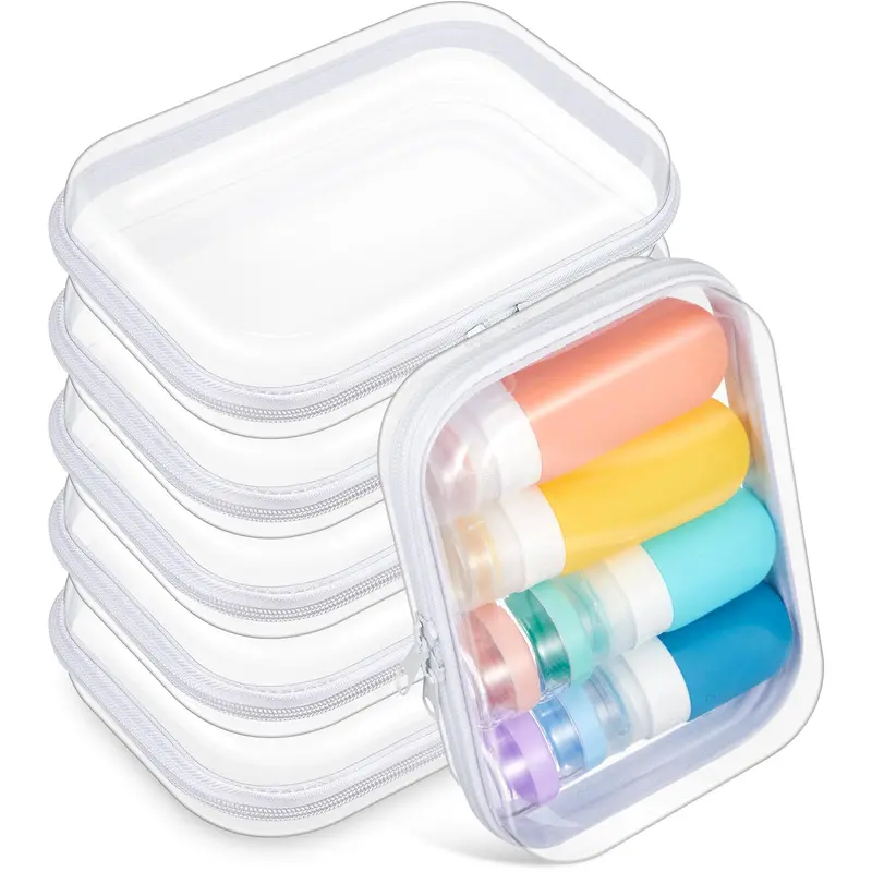 Sanwuta – Ensemble de 6 etuis transparents à fermeture éclair, rangement polyvalent